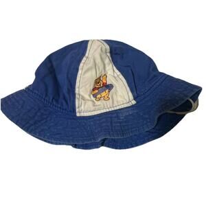 Vintage 90s Y2K Disney Winnie the Pooh Bucket Hat Blue And White Denim Kids